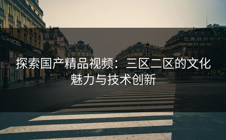 探索国产精品视频：三区二区的文化魅力与技术创新