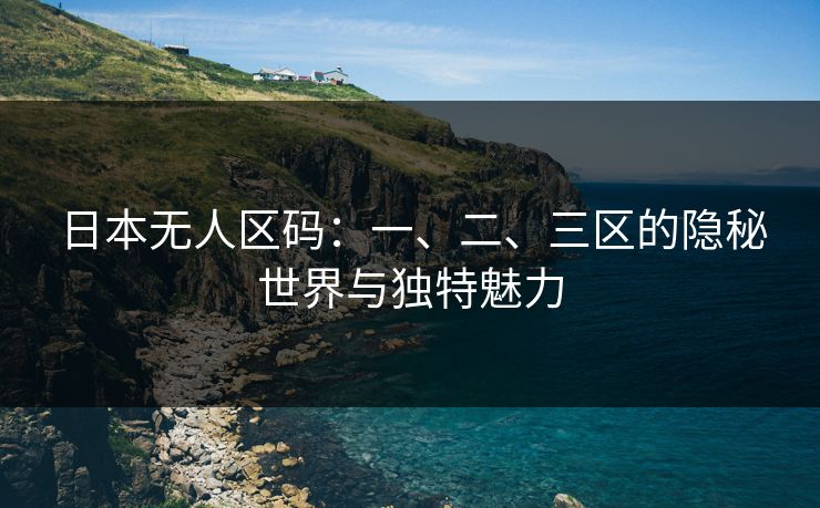 日本无人区码：一、二、三区的隐秘世界与独特魅力